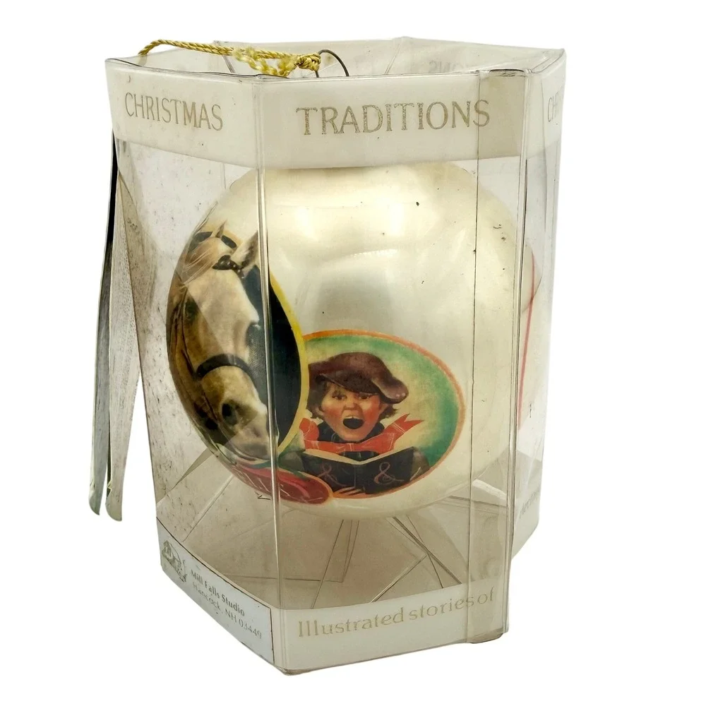 Vintage 1979 Mill Falls Studio Christmas Traditions Jingle Bells Horse Ornament